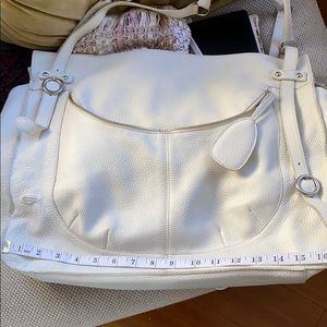 FURLA White LEATHER Slouch Bag